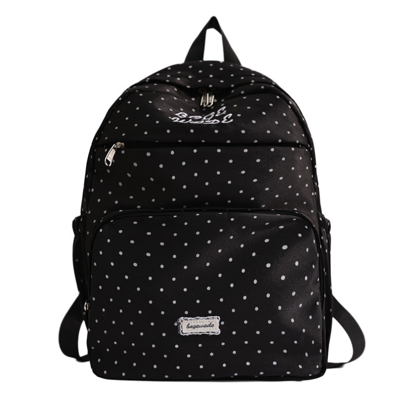 Cute Polka Dot Casual Backpack LoungeYard — product view 6