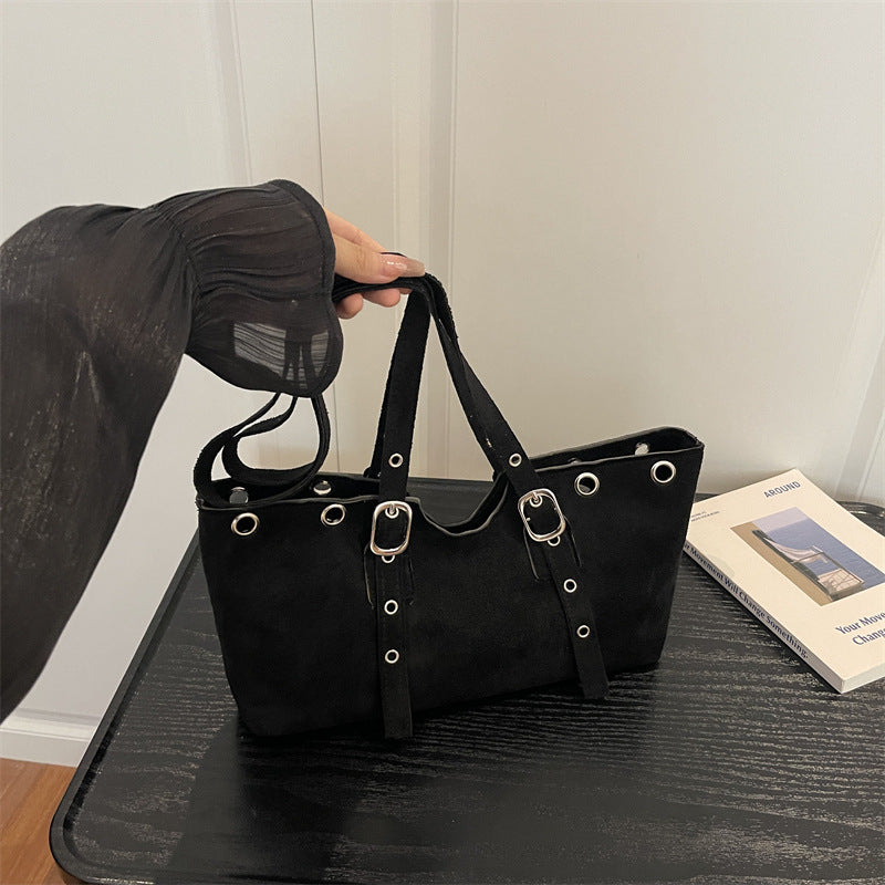Stylish Minimalist Suede Tote Bag — product view 5