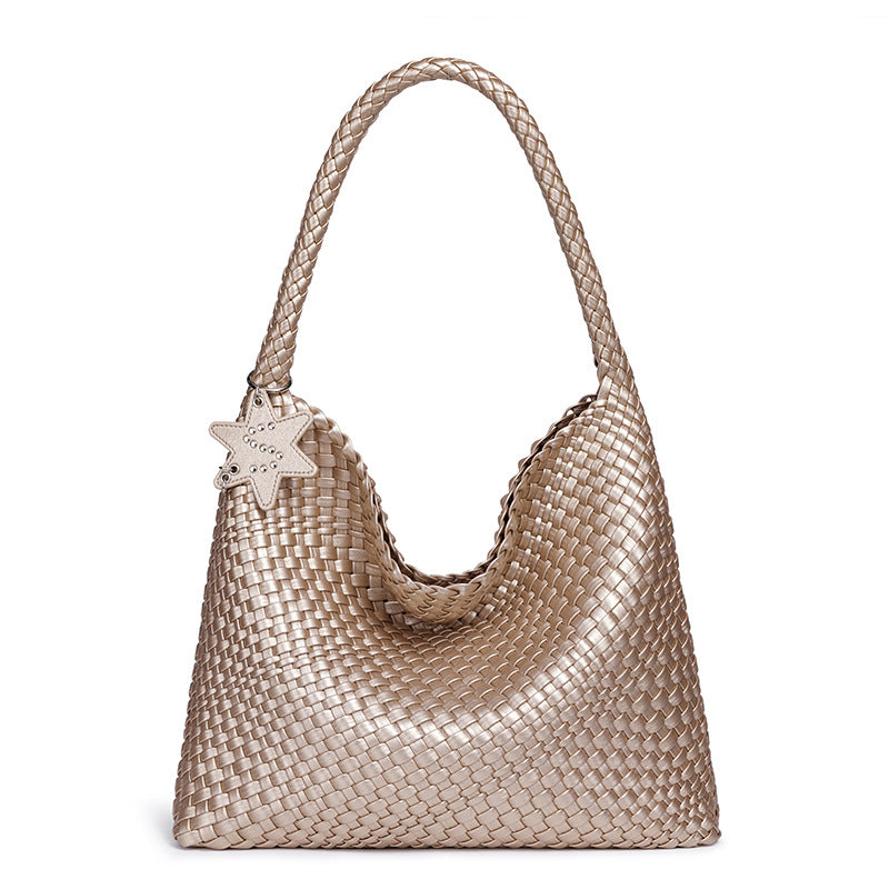 Braided Vegan Leather Hobo Handbag LoungeYard — product view 1
