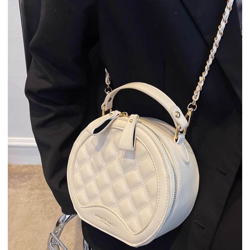 Quilted Round Crossbody Bag LoungeYard — product view 5