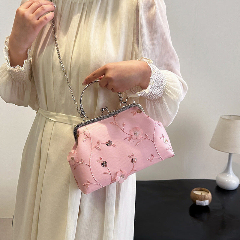 Floral Embroidered Evening Purse — product view 2