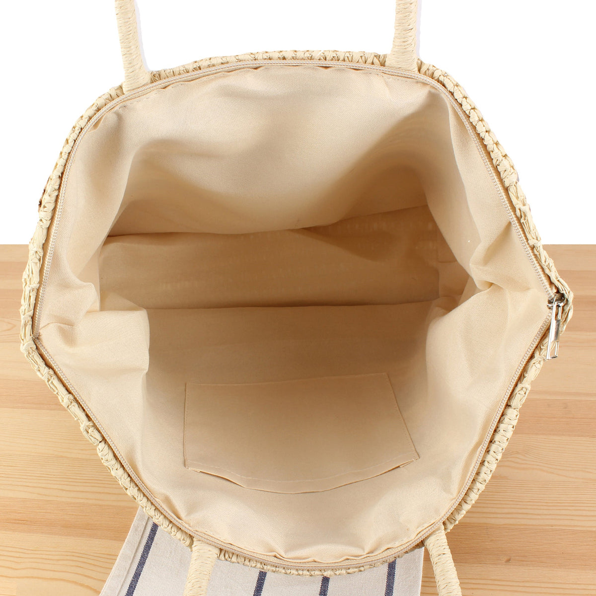 Beach bag with modern zebra pattern LoungeYard — product view 3