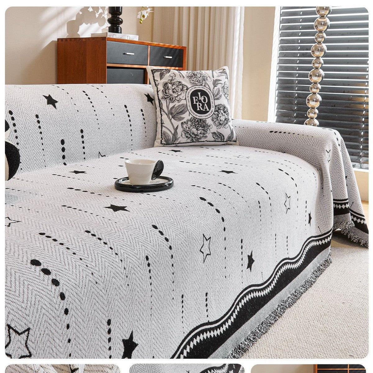 Decorative Knitted Throw Blanket — product view 4