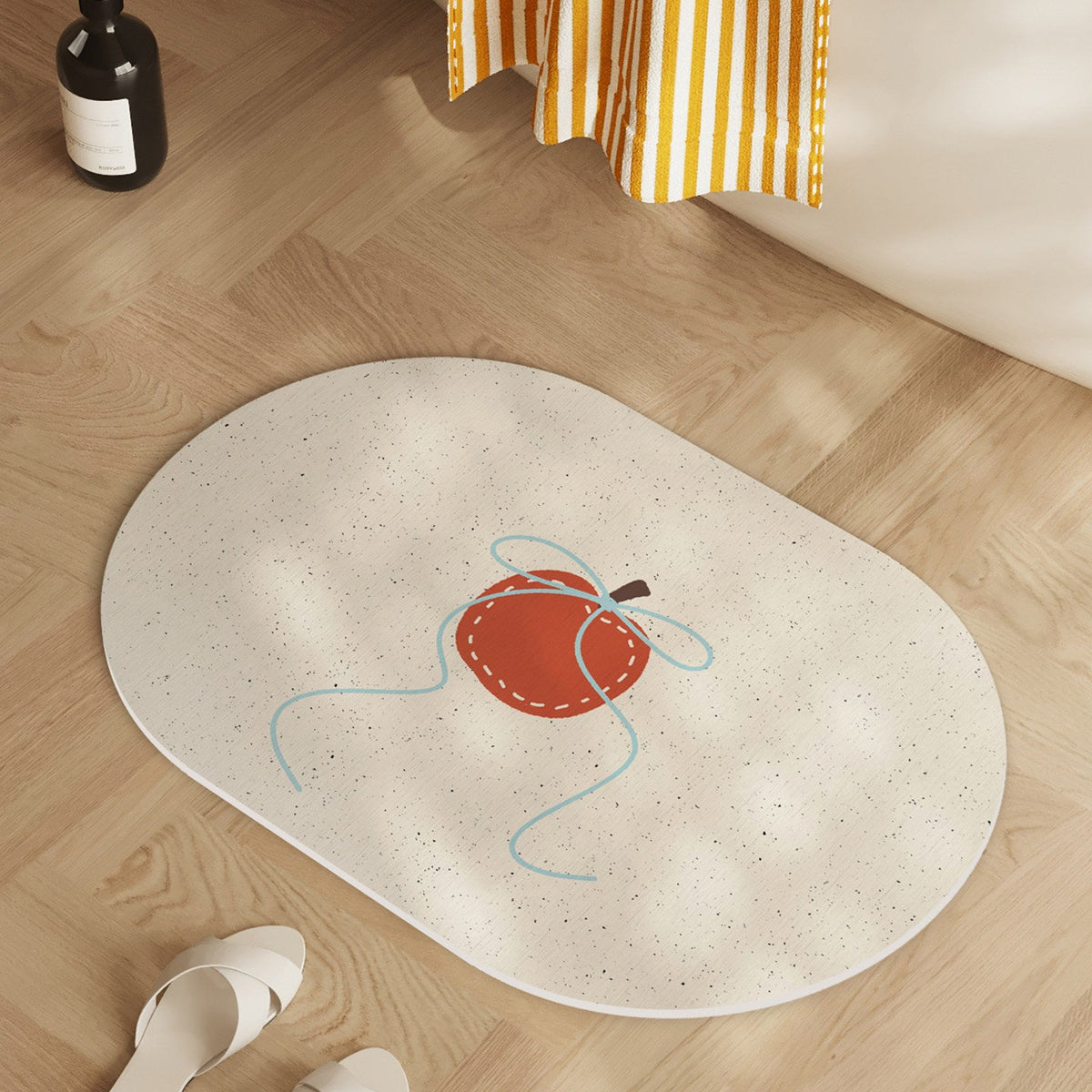 Playful Lemon-Themed Bath Mat LoungeYard — product view 6