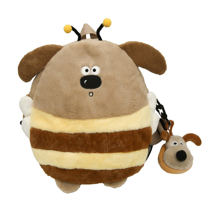 Plush Cartoon Dog-Themed Crossbody Bag — product view 5