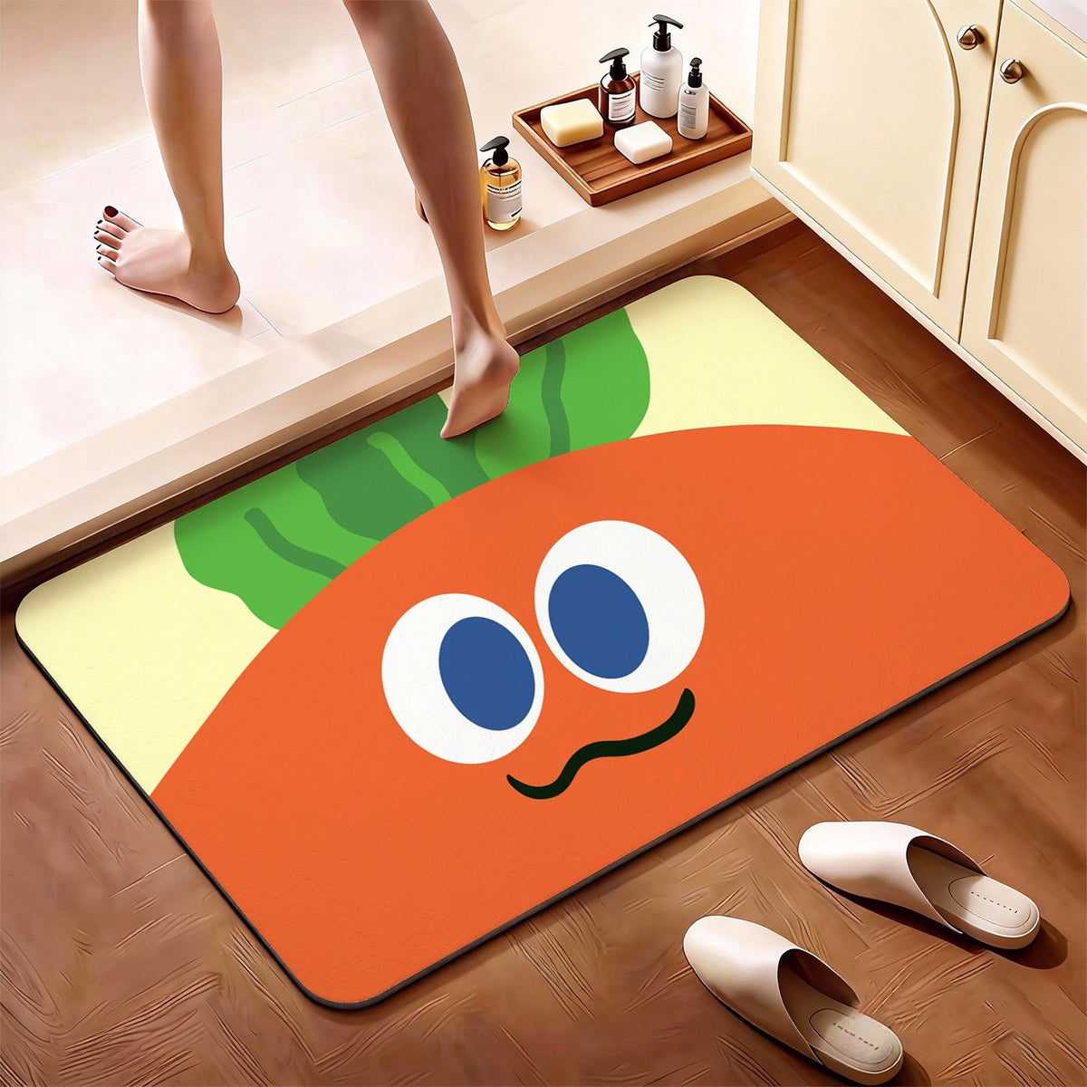Playful Vegetable-Themed Bath Mat LoungeYard — product view 1