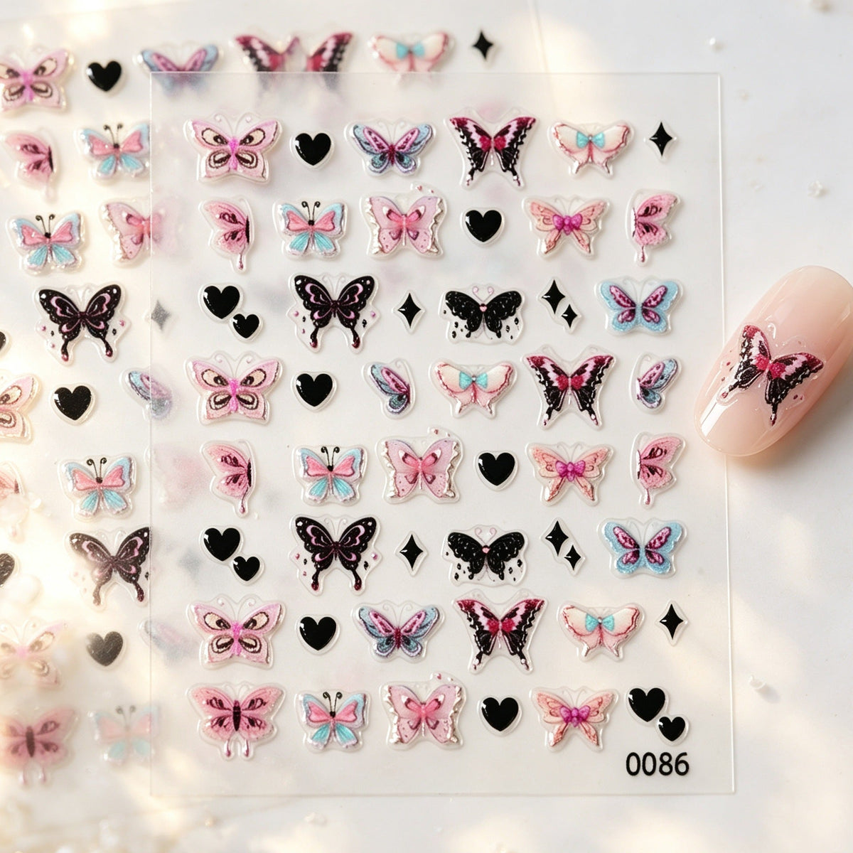 Colorful Butterfly Nail Art Stickers — product view 3