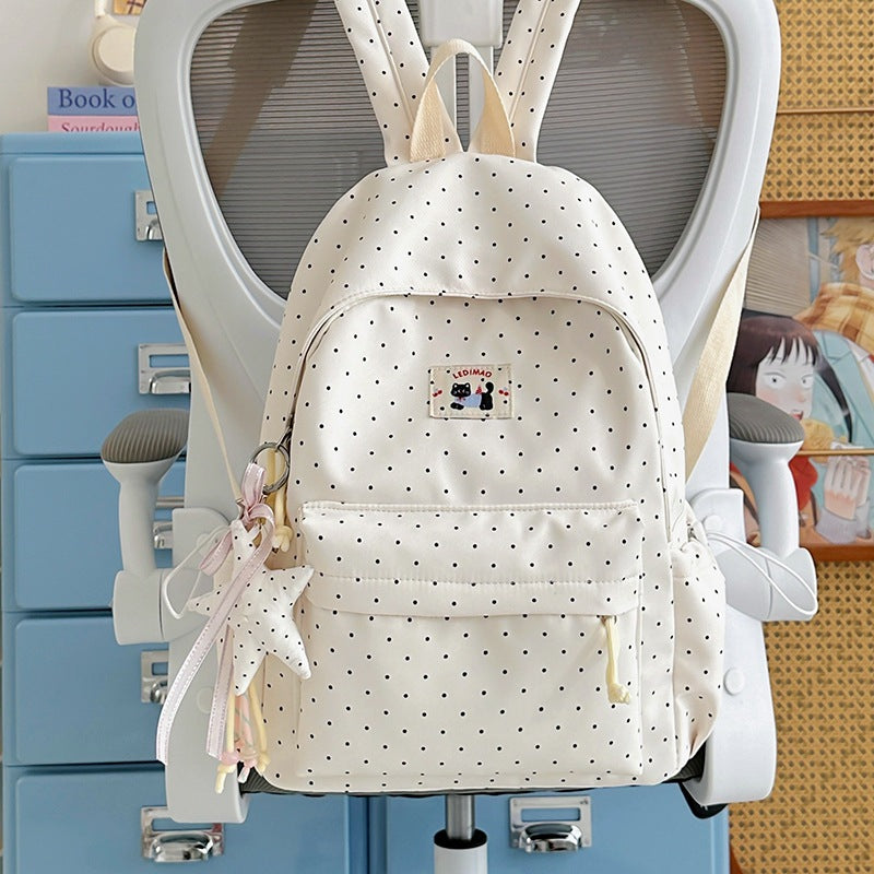 Cute Polka-Dot Backpack LoungeYard — product view 6