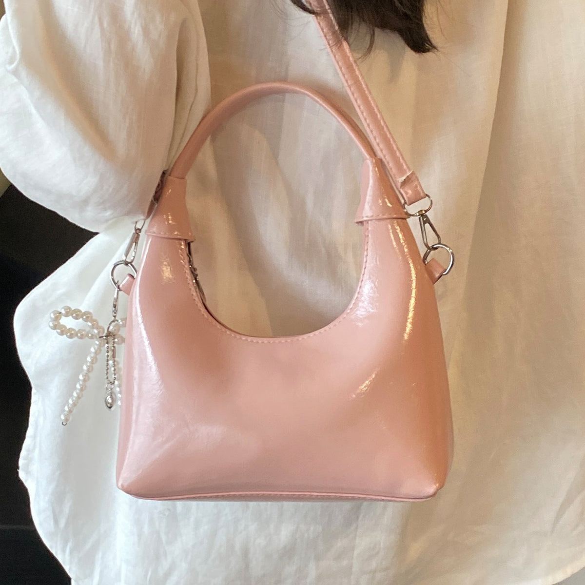 Contemporary Structured Satchel Handbag — product view 7