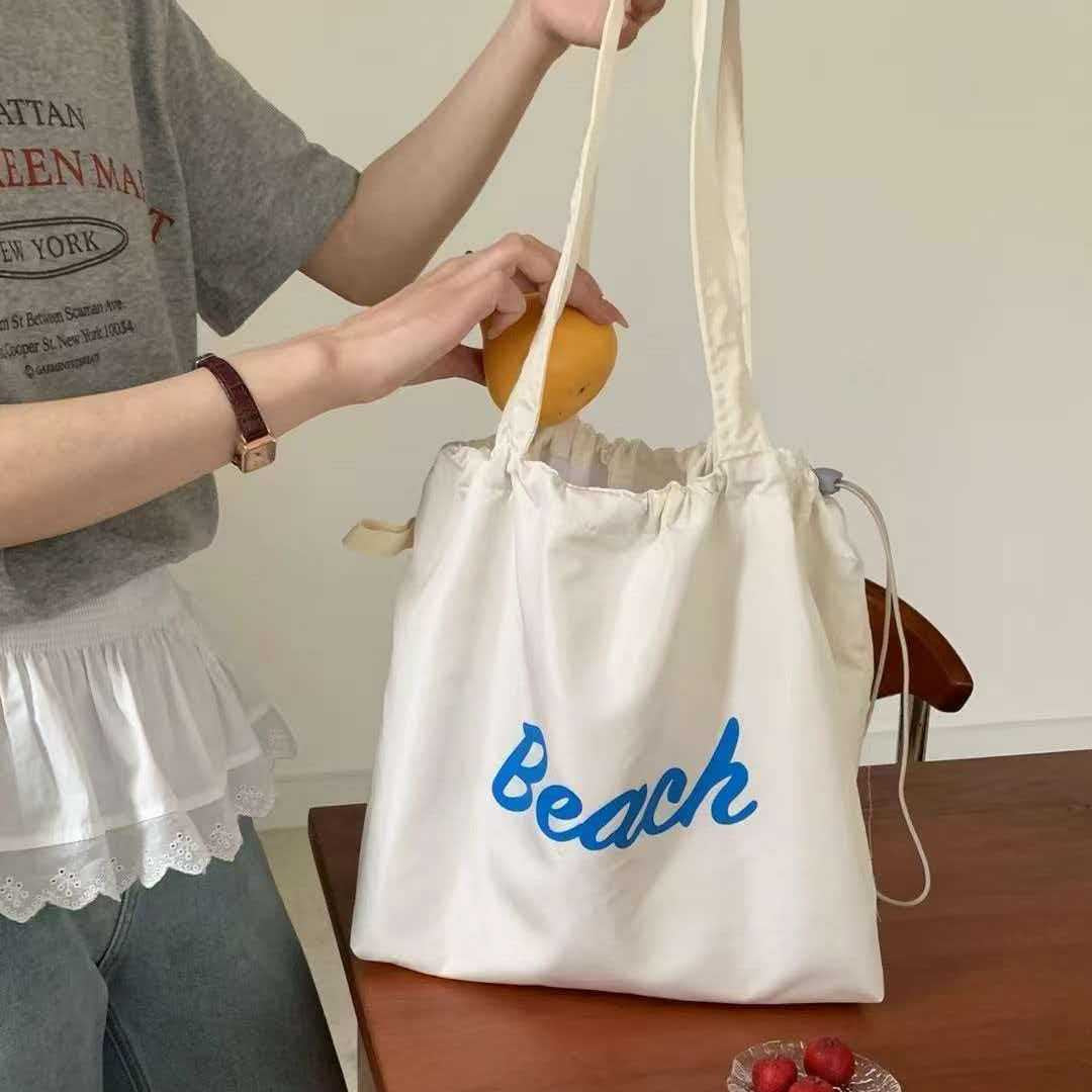 Cute Dog Embroidered Tote Bag LoungeYard — product view 1