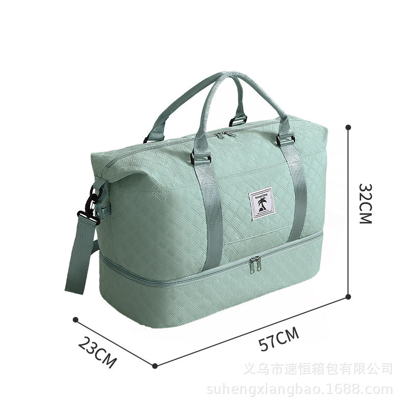 Spacious Quilted Travel Duffel Bag LoungeYard — product view 4
