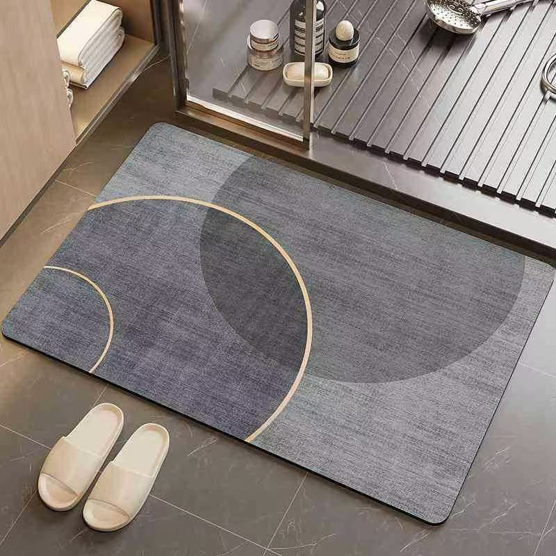 Geometric Pattern Bathroom Mat Bowlift — product view 4