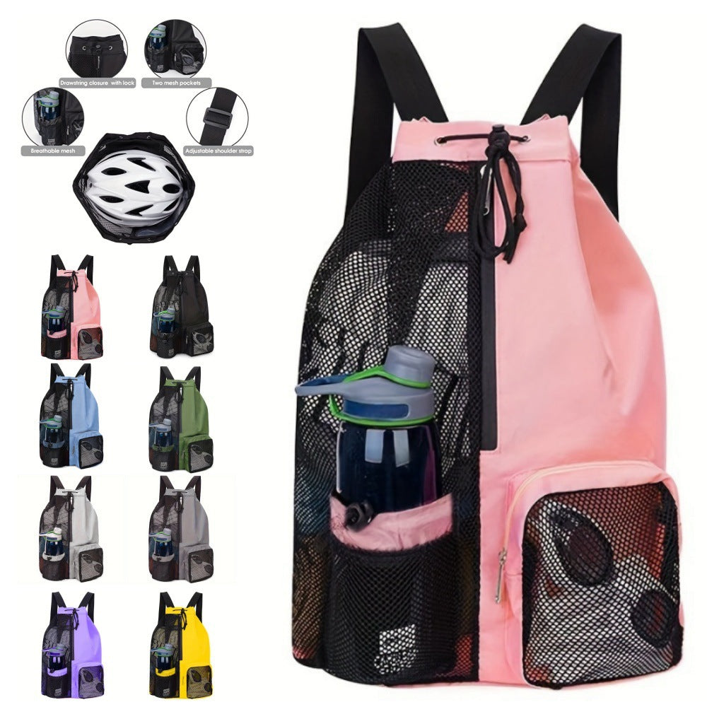Breathable sports backpack with multiple mesh pockets LoungeYard — product view 1