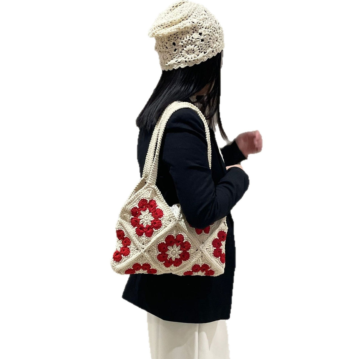 Hand-knotted flower bag LoungeYard — product view 5