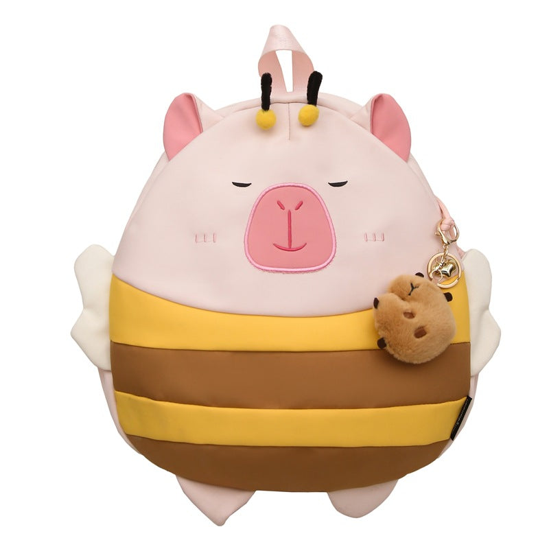 Cute Bee-Themed Plush Backpack — product view 4