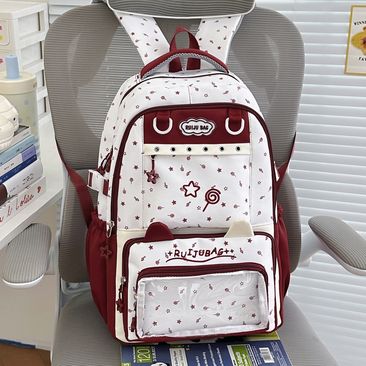 Decorative Plush Cartoon-Themed Backpack LoungeYard — product view 6