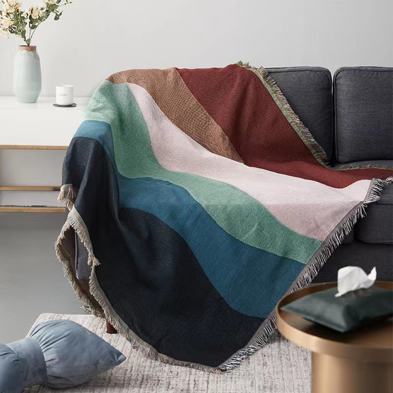 Premium Textured Fringed Throw Blanket — product view 6