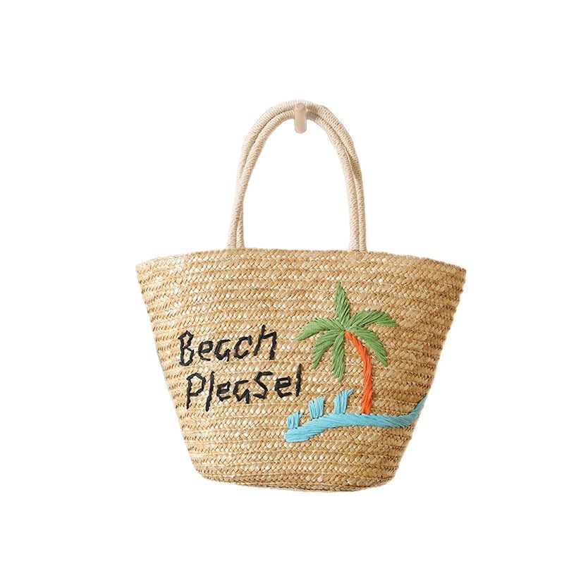 Beach linen bag with personalized embroidery LoungeYard — product view 5