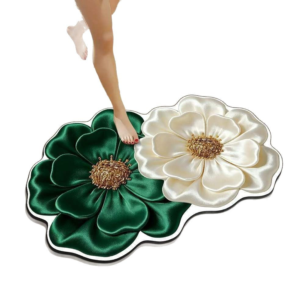 Decorative Flower Bath Mat LoungeYard — product view 1