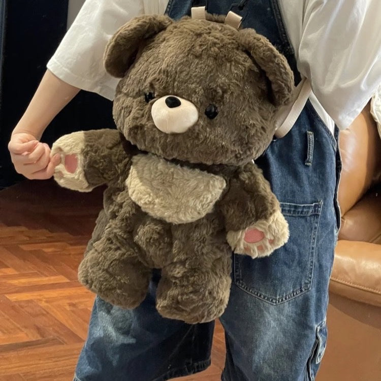 Plush Bear Backpack with Child-Friendly Design LoungeYard — product view 2