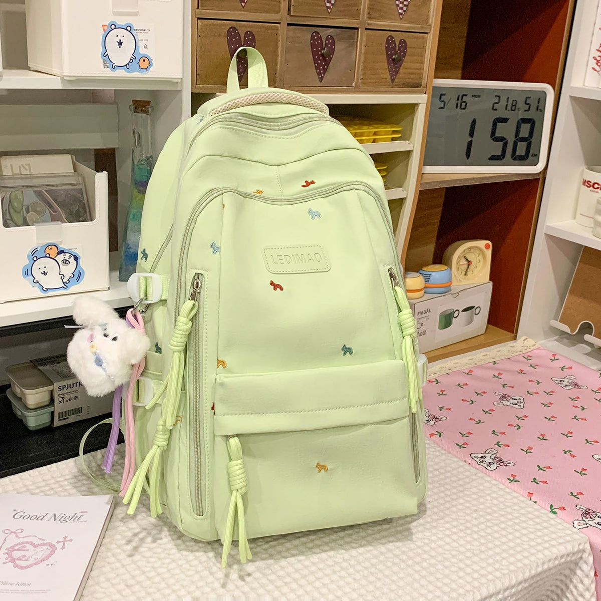 Cute Character-Embellished Backpack LoungeYard 1791206030 — product view 6