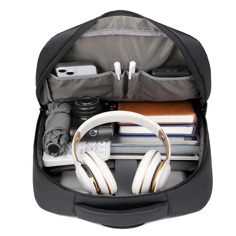 Multifunctional backpack with laptop compartment and ergonomic shoulder design LoungeYard — product view 3