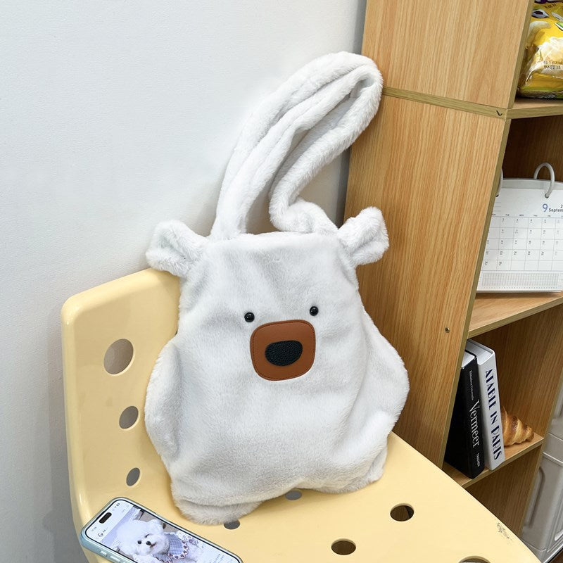 Plush Bear-Themed Tote Bag LoungeYard — product view 4