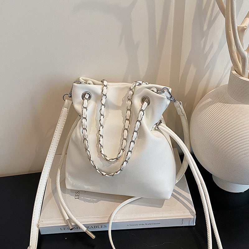 WoChic Slouchy Leather Bucket Bag LoungeYard — product view 2