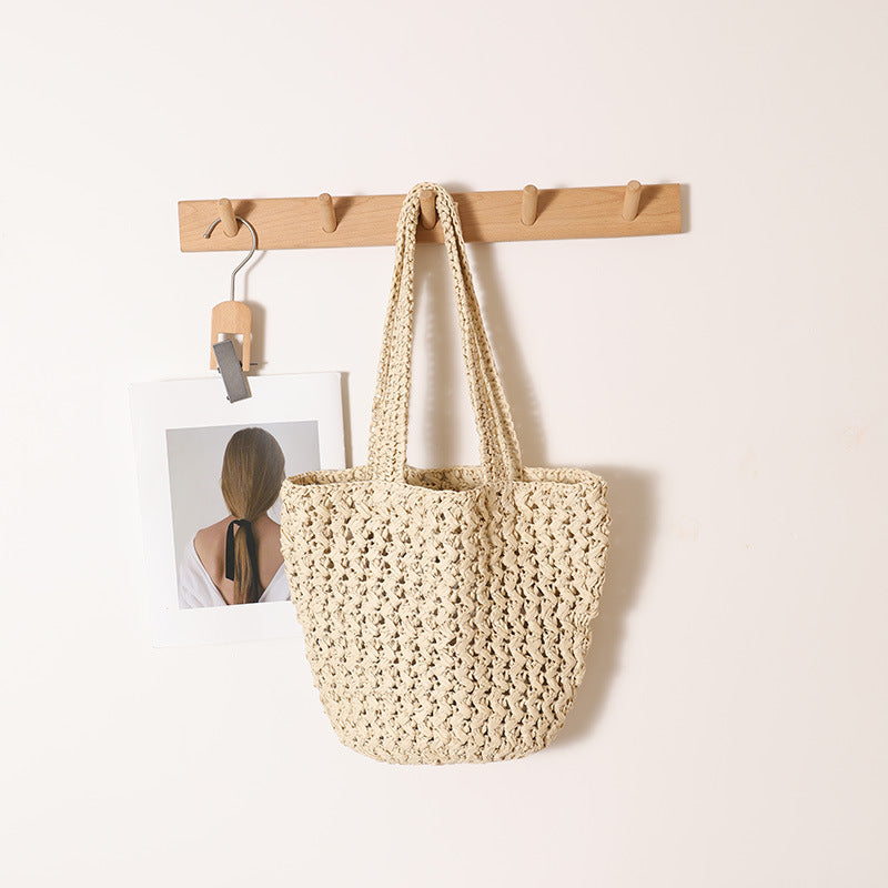 Braided Bast Crossbody Bag with Generous Interior Capacity LoungeYard — product view 3