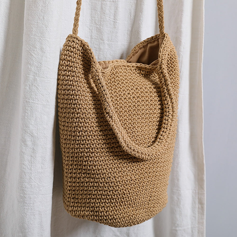 Handmade jute bag with adjustable shoulder strap LoungeYard — product view 3