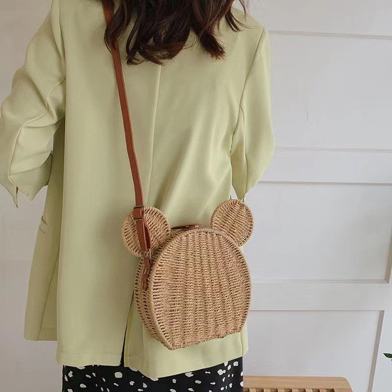 Women's Round Basket Shoulder Bag LoungeYard — product view 2