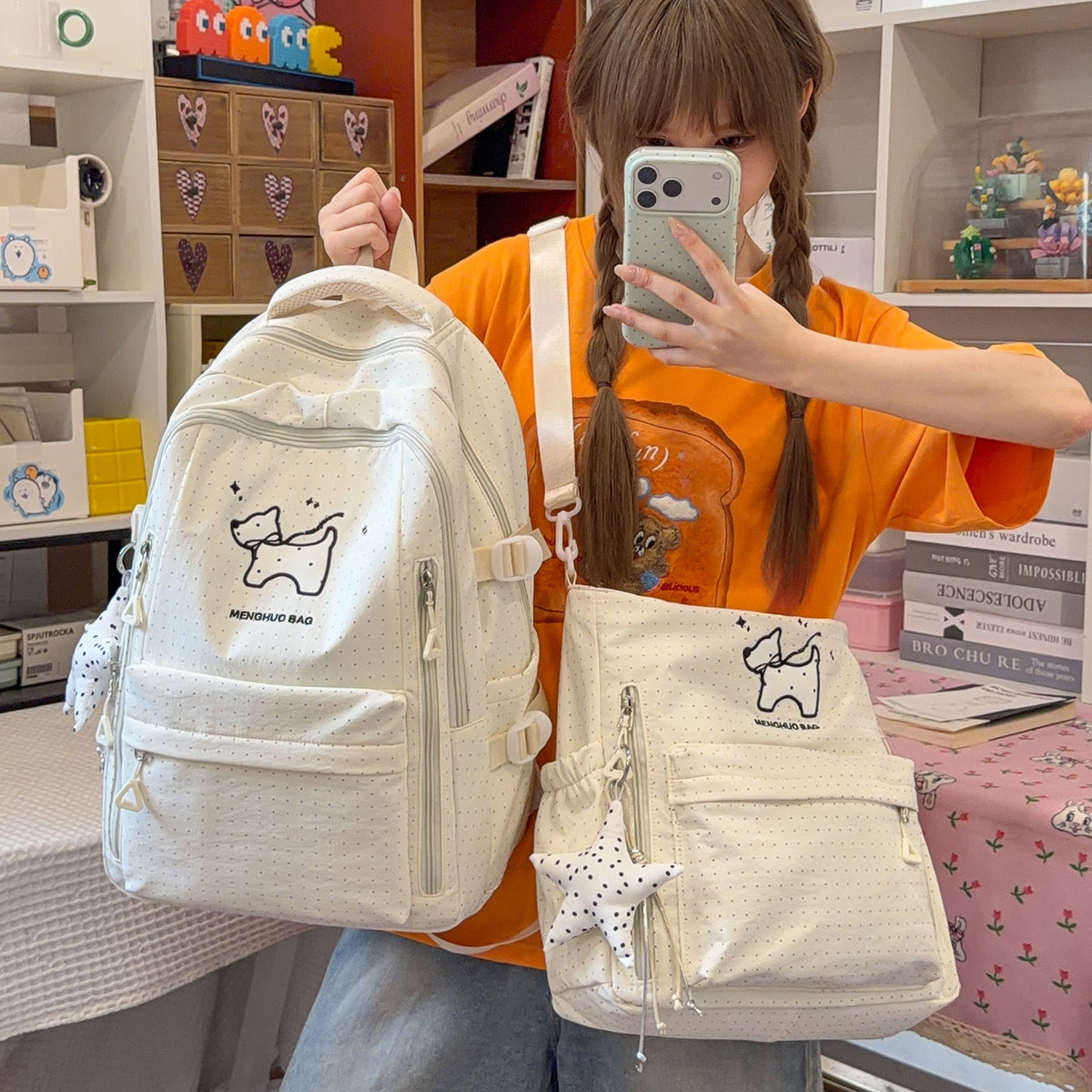 Fun-Themed Illustrated Backpack LoungeYard — product view 3