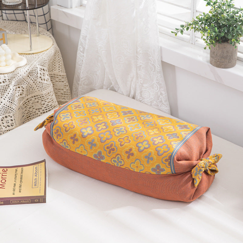 Women Decorative Neck Roll with Floral Pattern LoungeYard — product view 3