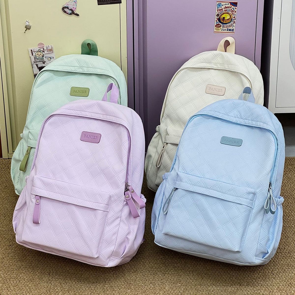 Quilted Textured Backpack LoungeYard — product view 4