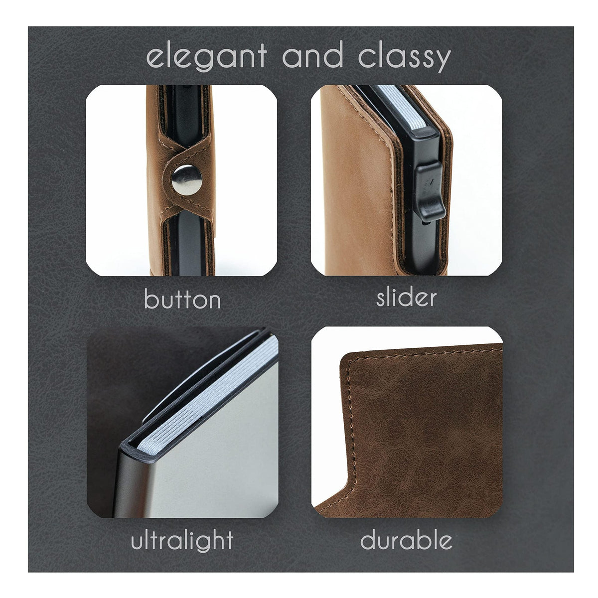 RFID-Blocking Multi-Functional Leather Wallet LoungeYard — product view 3