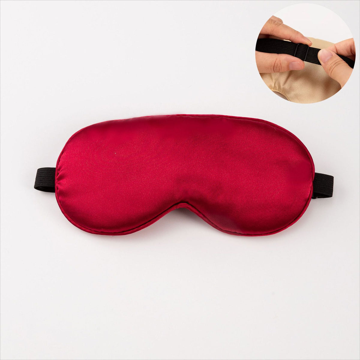 Unisex nan ergonomic sleep mask with adjustable elastic band and soft satin surface LoungeYard — product view 2