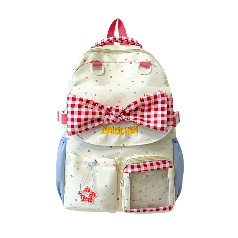 Cute Bow-Embellished School Backpack LoungeYard — product view 5