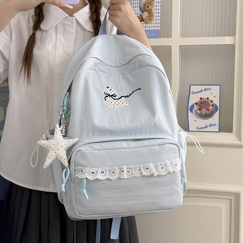 Stylish Embroidered Animal-Themed Backpack LoungeYard — product view 2
