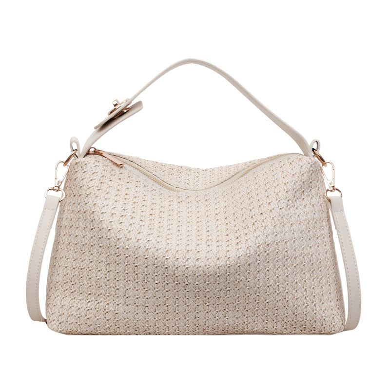 Elegant Straw Bag with Removable Shoulder Strap LoungeYard — product view 7