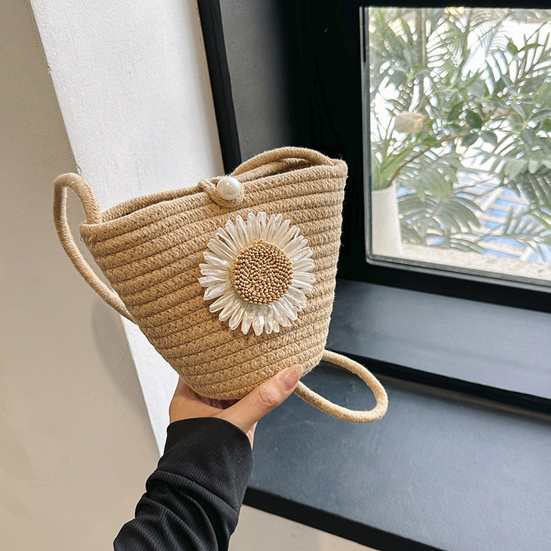 Floral Accent Handcrafted Shoulder Bag — product view 6