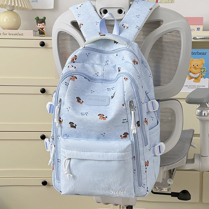Playful Dog-Themed School Backpack LoungeYard — product view 6