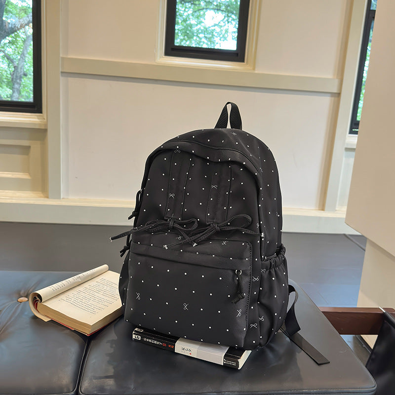 Fun Polka Dot Patterned Backpack — product view 2