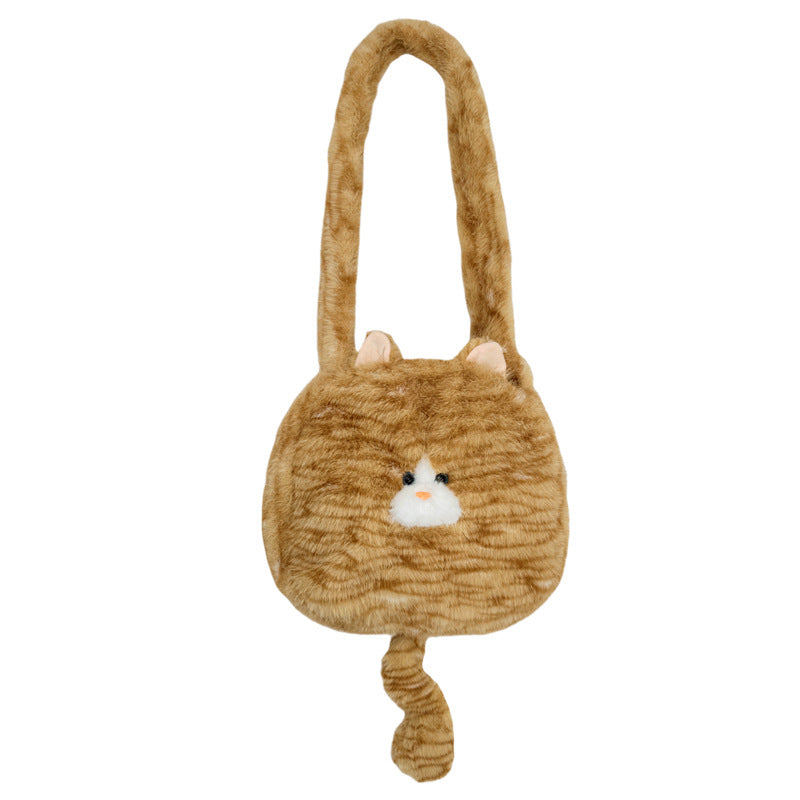 Cozy Plush Shoulder Bag with Animal Motif LoungeYard — product view 6