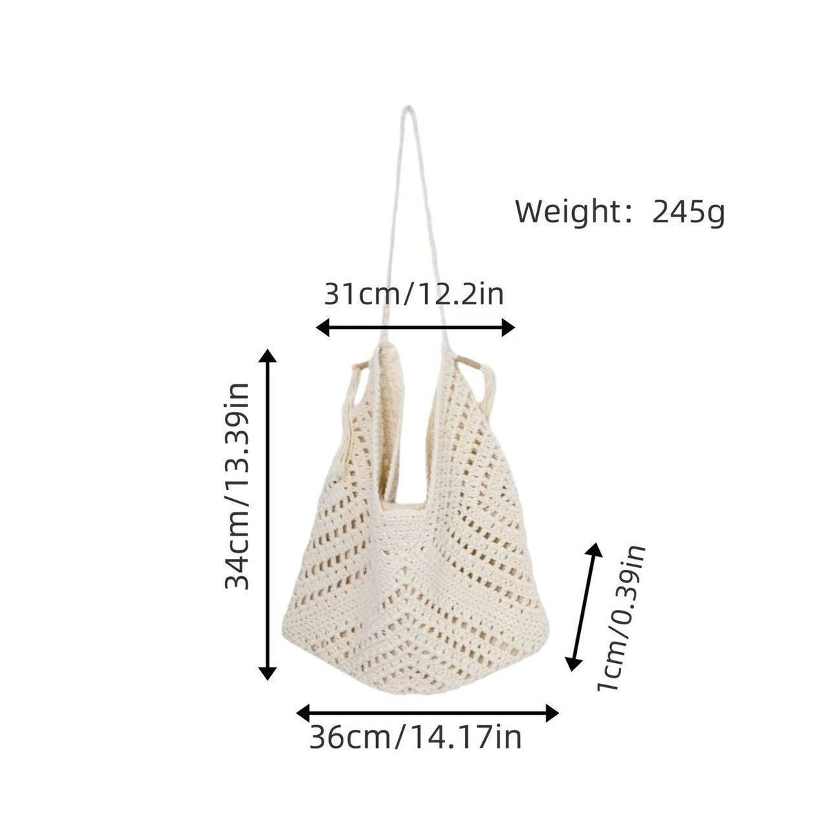 Handcrafted net tote bag LoungeYard — product view 1