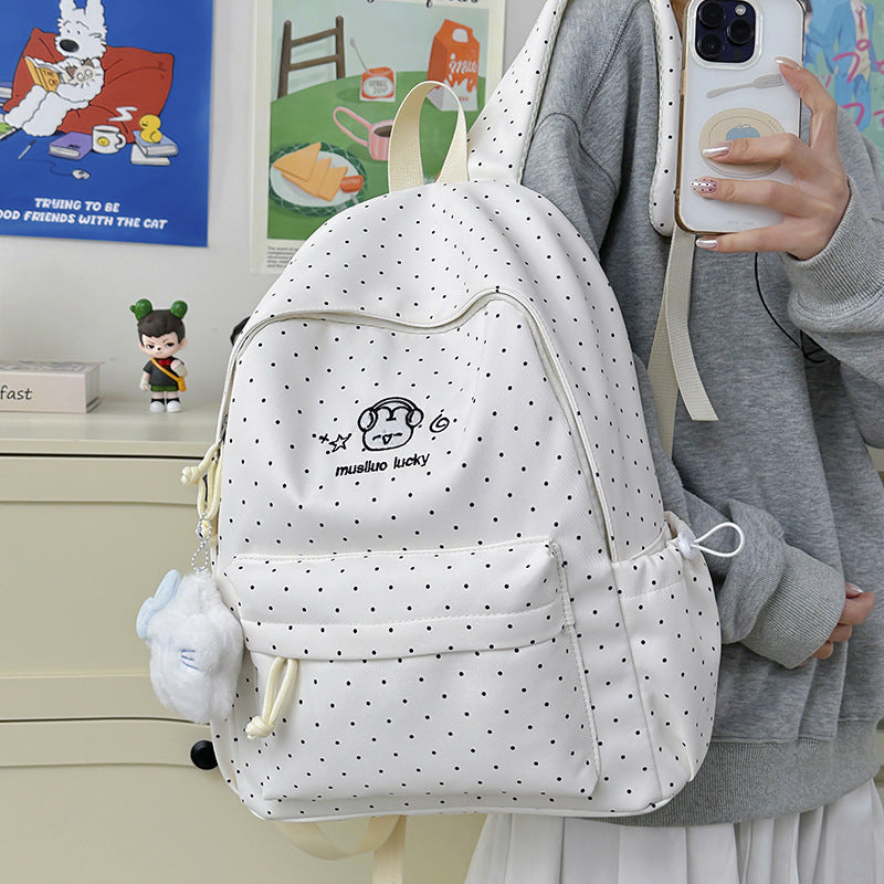 Cute Bunny Ear Printed Backpack LoungeYard — product view 3