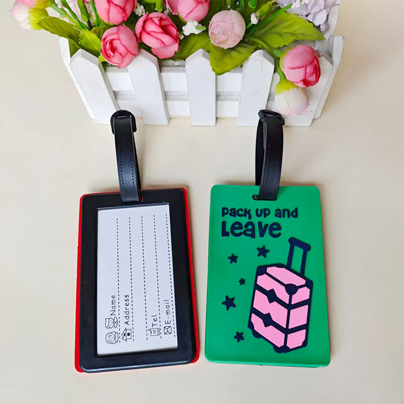 Unisex luggage tag in creative rainbow design LoungeYard — product view 3