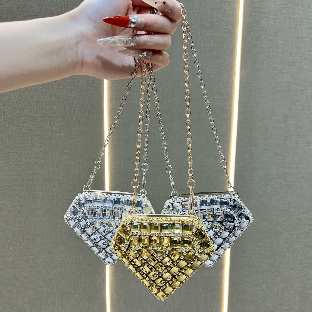 Decorative Geometric Clutch — product view 4