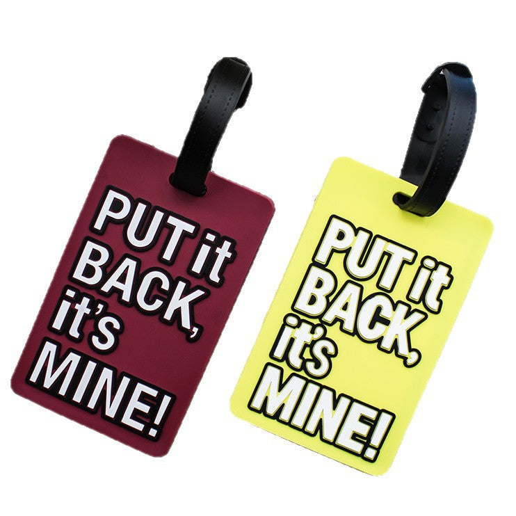Unisex Luggage Tag with Humorous Saying LoungeYard — product view 5