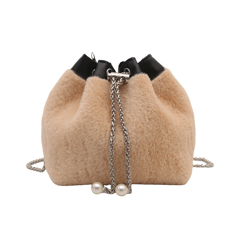 Faux Fur Bucket Bag — product view 2