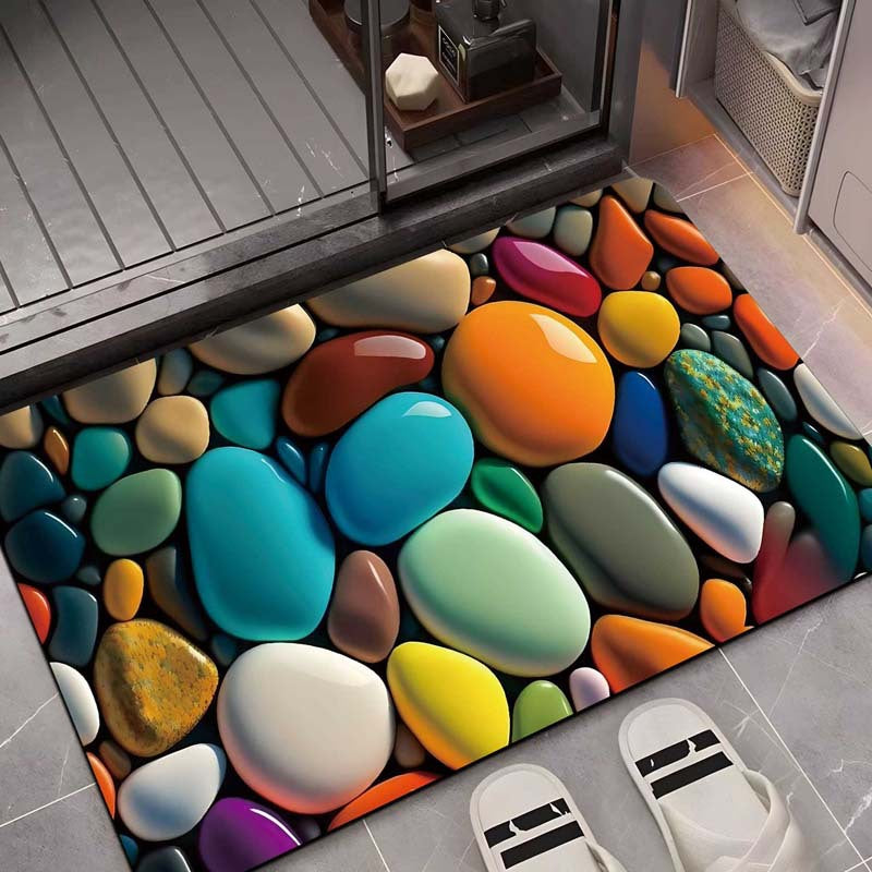 Decorative Pebble Pattern Bath Mat — product view 6